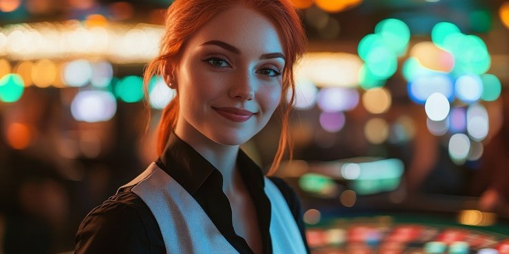 ভিডিও স্লটস থিমে মোবাইল বিনোদন দৃশ্য